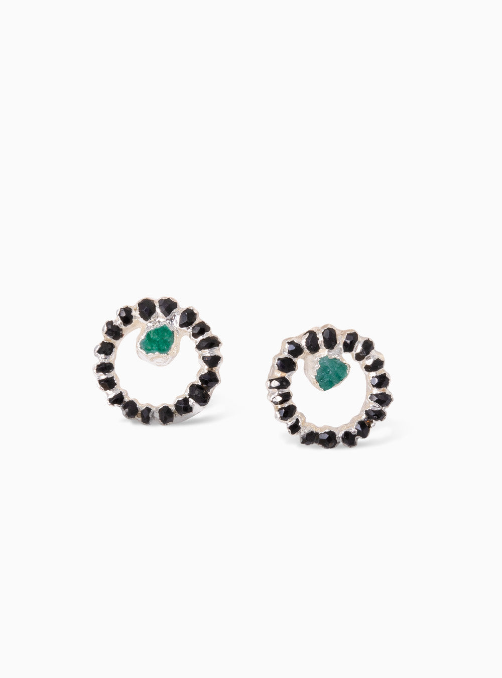 Iris Black Tourmaline Silver Earrings – Selvatixa