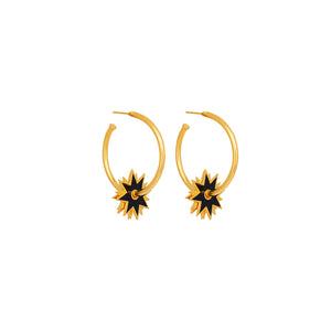 Alina Gold Plated and Enamel Earrings