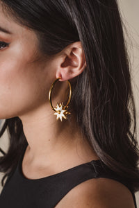 Alina Gold Plated and Enamel Earrings