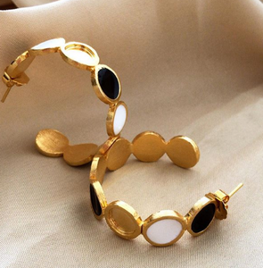 Midnight Gold Plated Hoops