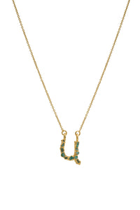 ABC Emerald Charm Necklace
