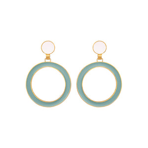 Neo Gold Plated and Enamel Earrings