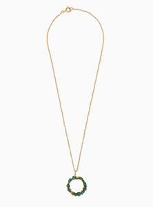 Nova Electro Raw Emerald Charm Necklace