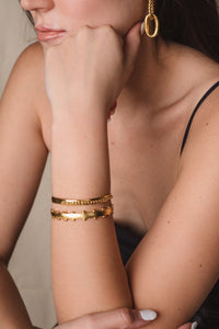 Peony Gold Plated Bracelet