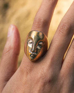 Anima Sculpture Bronce Ring