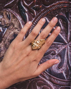 Martir Gold Plated Sculpture Ring