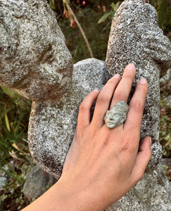 Martir Antique Patina Sculpture Ring